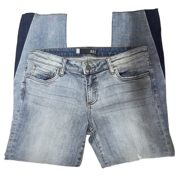 KUT from the KLOTH FARRAH Baby Bootcut Women's Jeans Dark Wash Stretch Size 12 - Picture 11 of 11